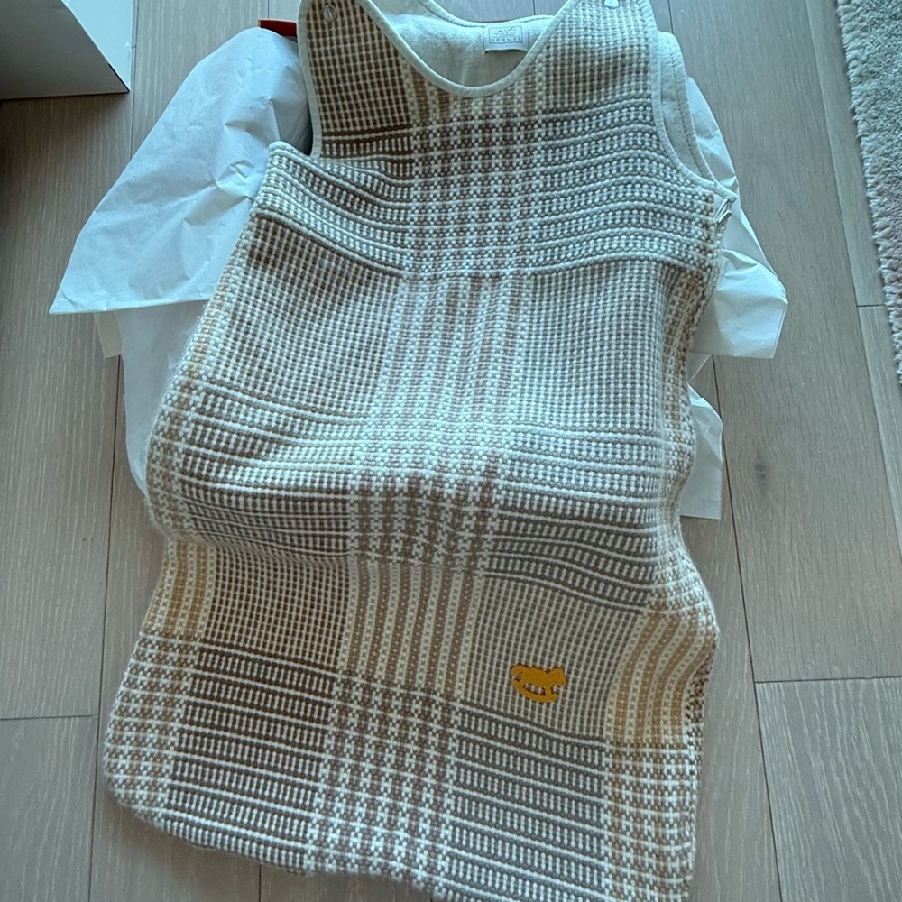 Hermes Cream and Brown Kids Pajamas Sleep Sack